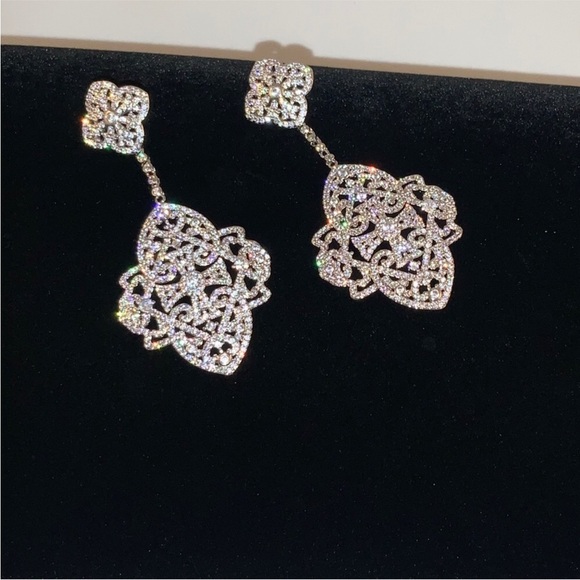 3ct Filigree Earrings - Picture 6 of 15